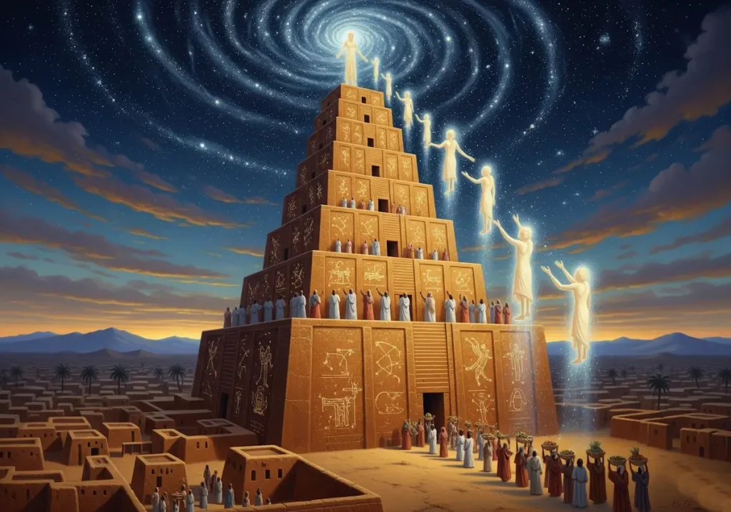 Sümer ziguratları, gökyüzüne uzanan kutsal tapınaklar; tanrılarla bağ kuran ritüellerin merkezi. Mezopotamya’nın inanç, güç ve mimari mirasını keşfedin.